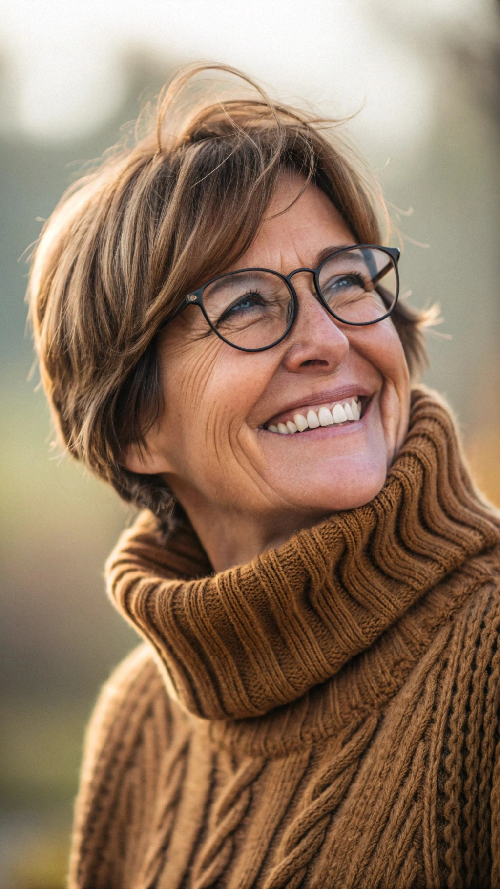 Chin-Length Bob in Mocha Brown
