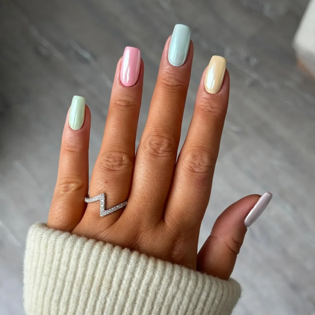 Butter Yellow Easter Nails