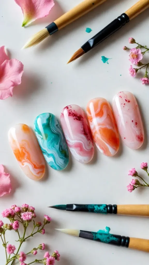 Easter Themed Water Marble