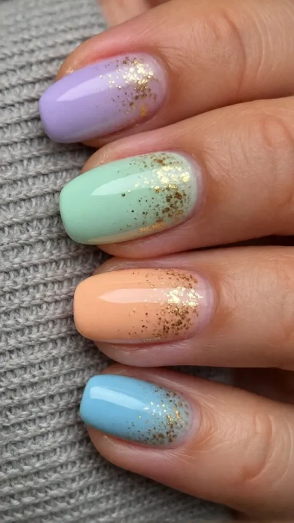 Glitter Easter Nails