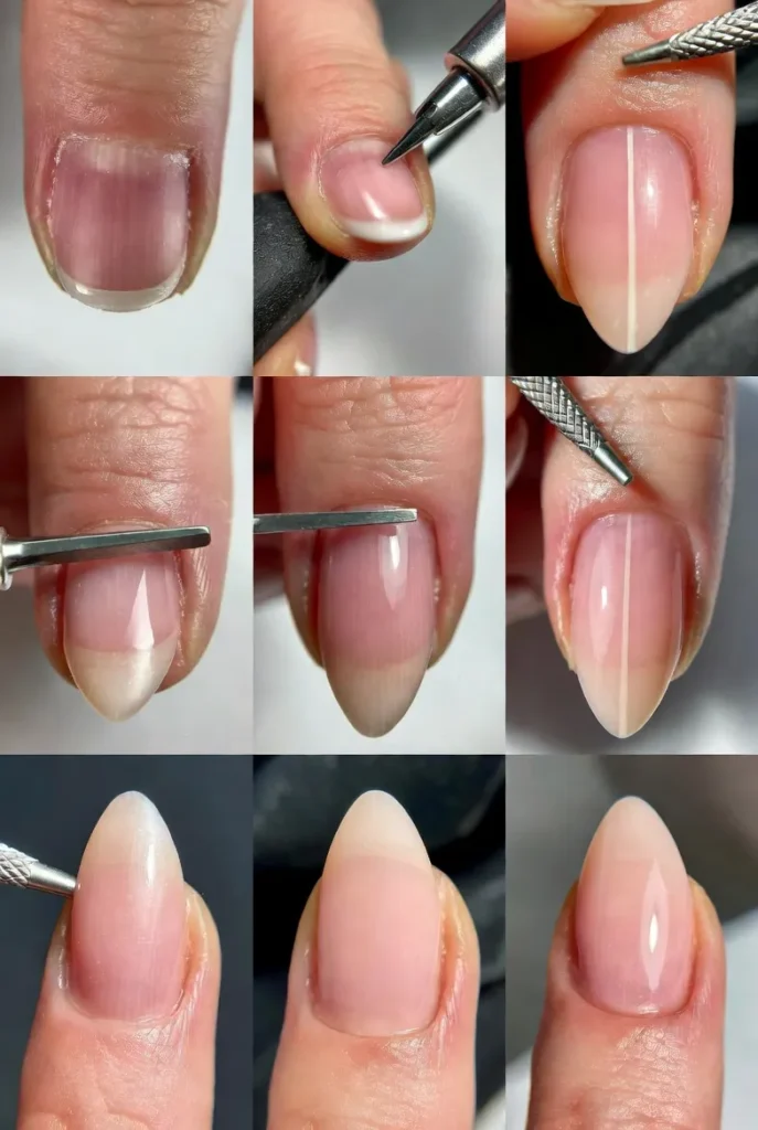 How to Shape Short Almond Nails