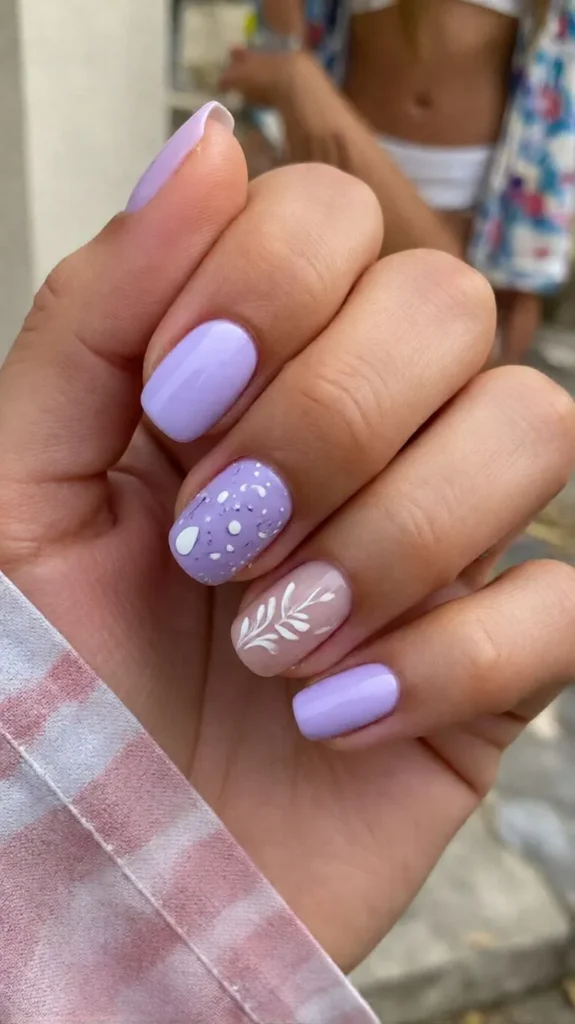 Lilac and White Micro Art