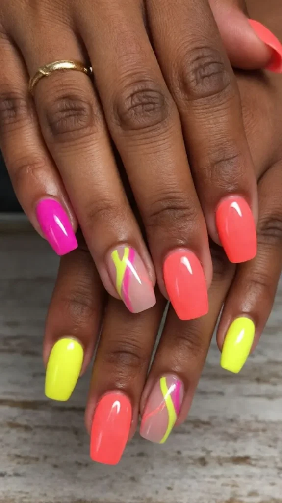 Neon Pop Nails