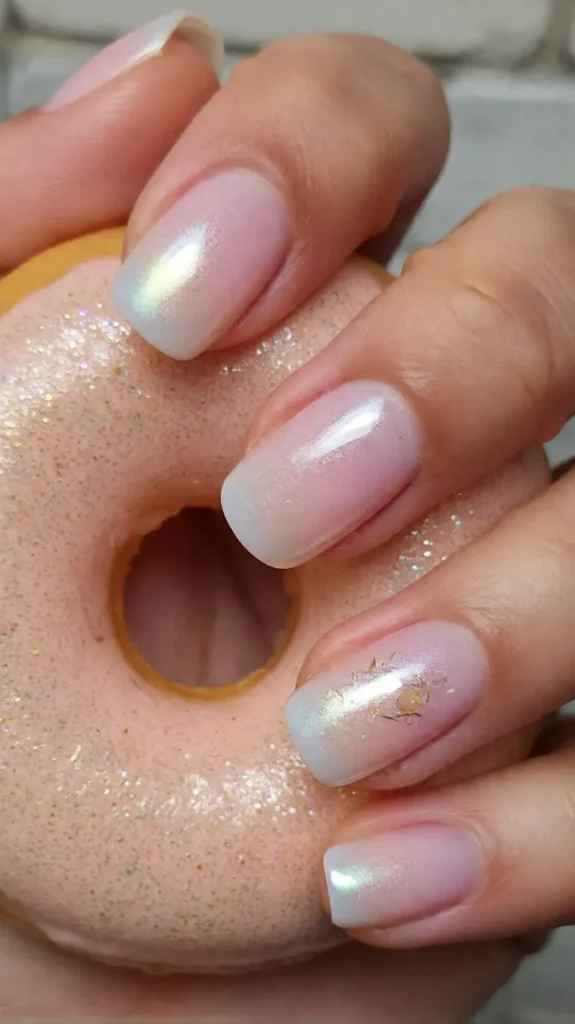 Pearlescent Glaze Easter Nails