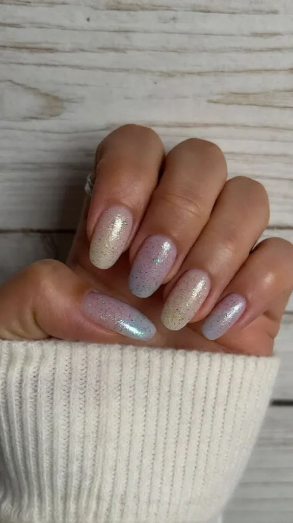 Press-On Glitter Easter Nails