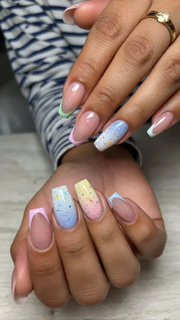 Short Coffin Easter Nails
