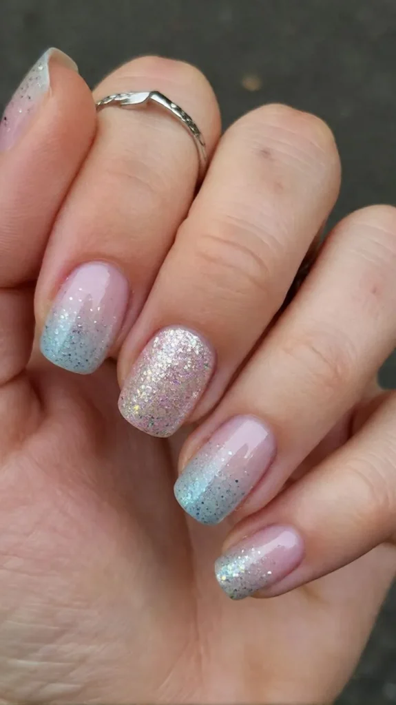Single Glitter Accent Nail