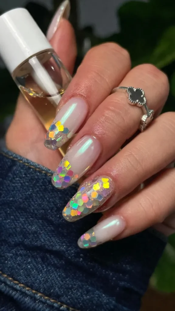Sparkling Confetti Nails