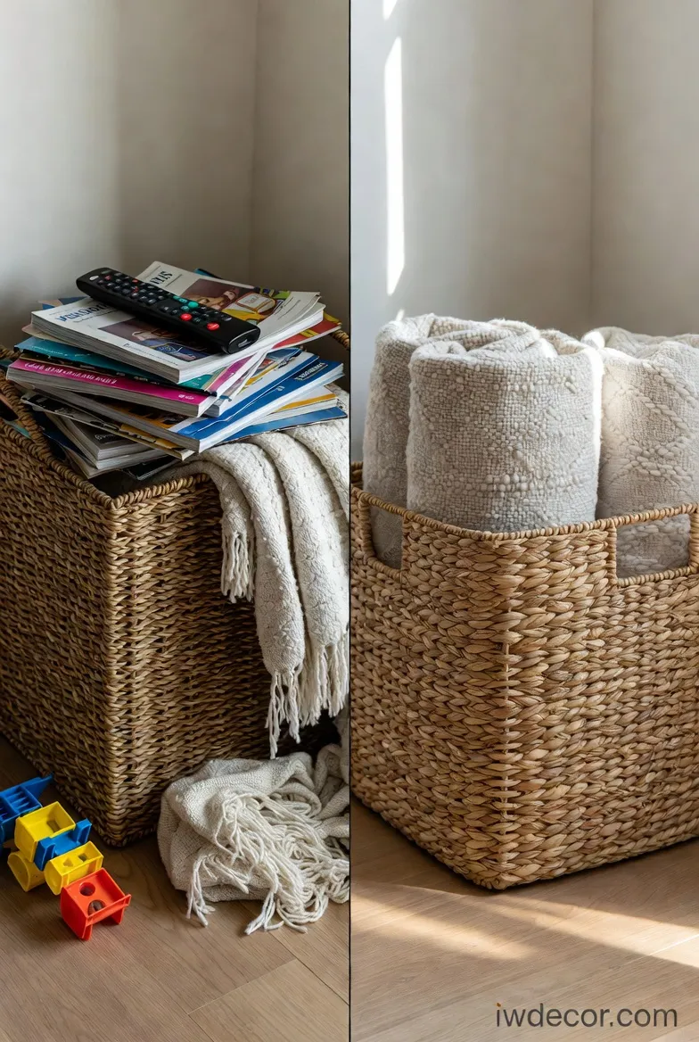 Storage Baskets Used as Decor