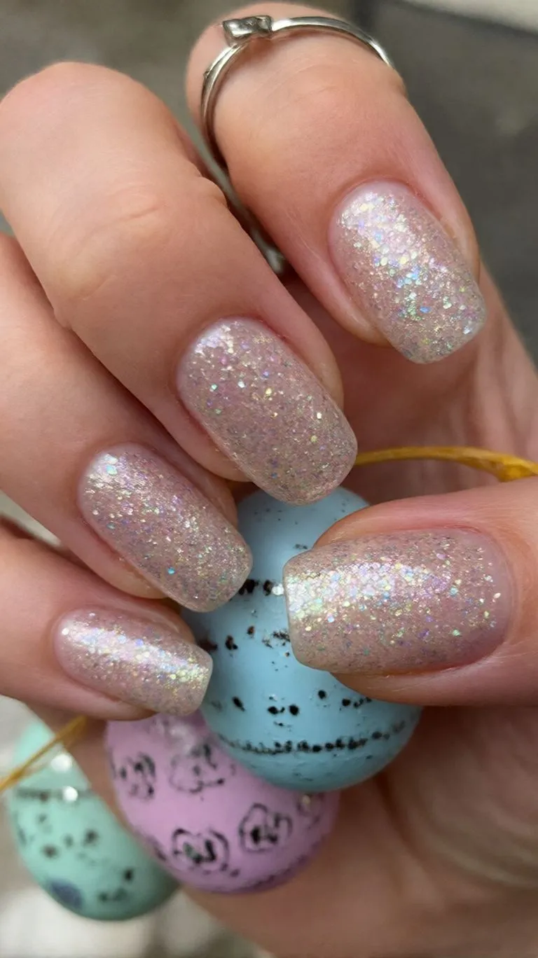 glitter easter nails